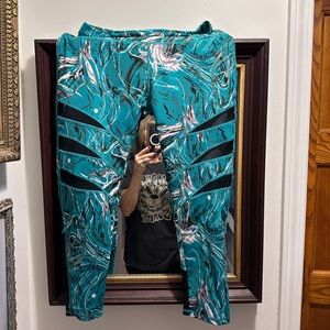 SHEIN Teal Patterned Women's Leggings